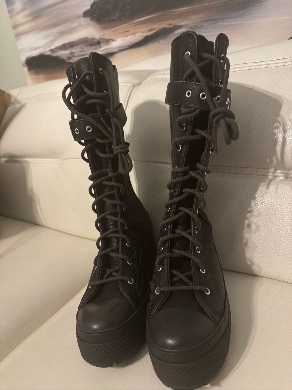 CONVERSE CHUCK 70 DE LUXE HEEL XX PLATFORM HIGH 'MUDGUARD BUCKLES’ BOOT - Picture 9 of 10